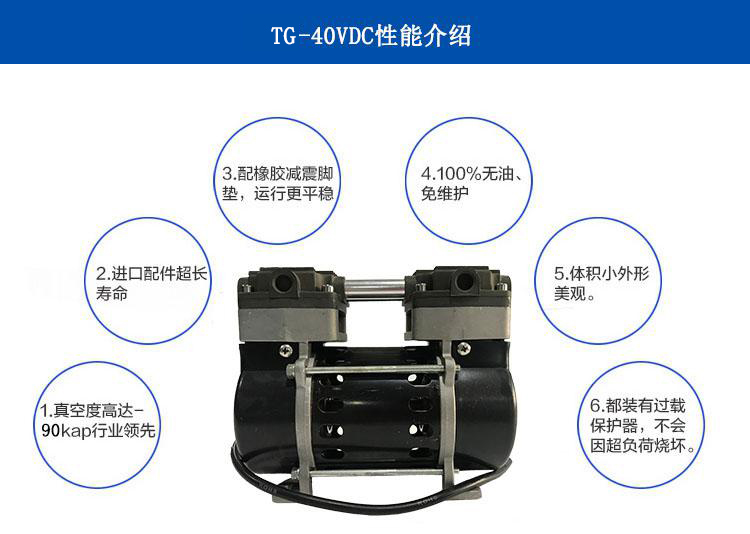 TG-40VDC小型真空泵性能介紹圖 TG-40VDC小型真空泵性能介紹圖